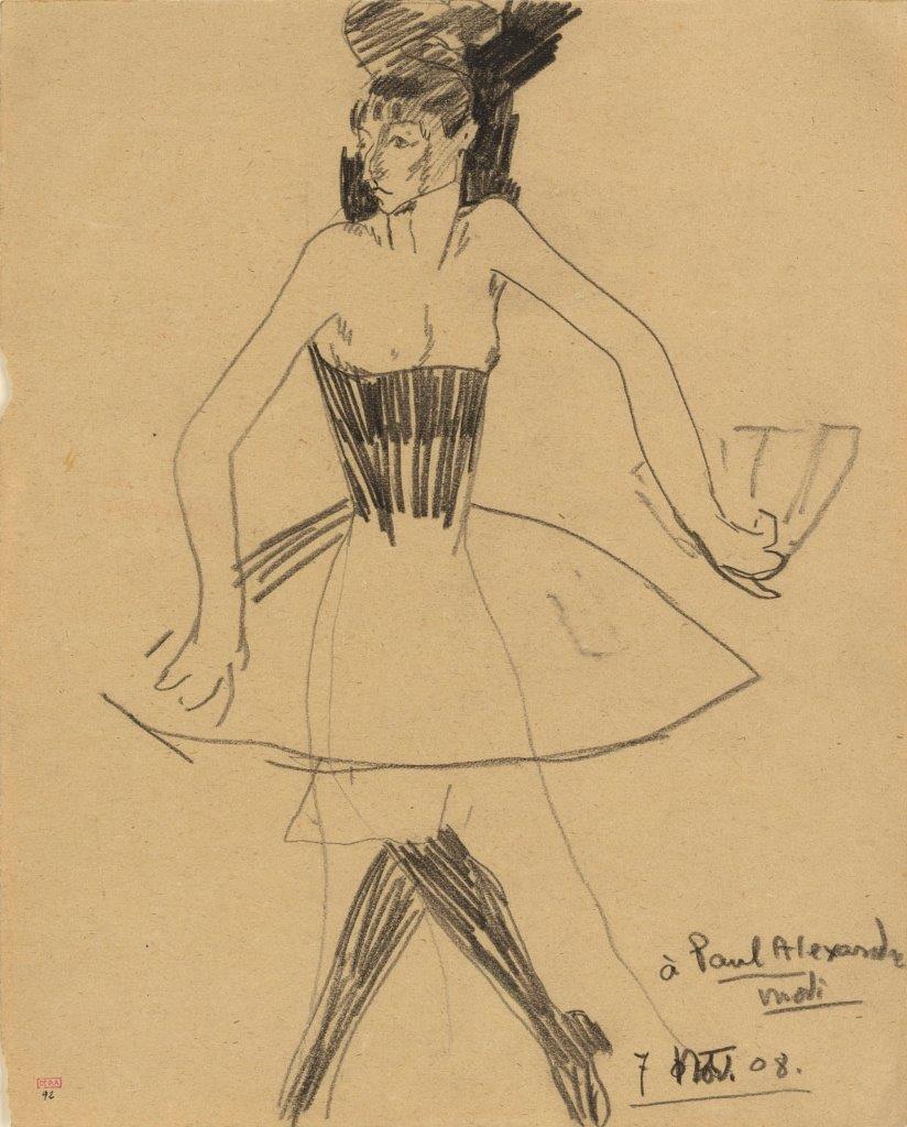 Fashion sketch of a woman's full body silhouette on Craiyon